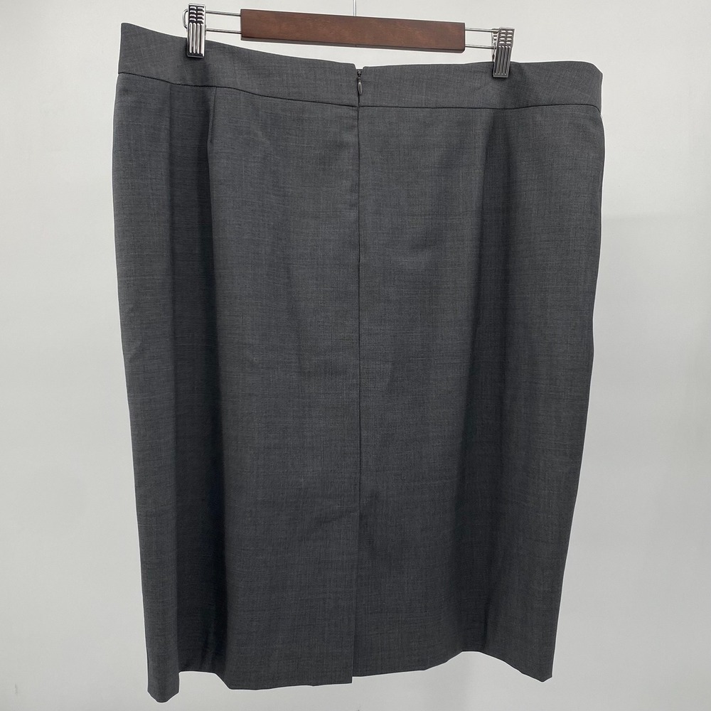 Talbots Women's Size 18 Skirt Gray Wool Blend‎ Career Pencil Skirt